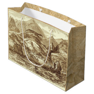Bolsa De Regalo Grande Opinión panorámica Sepia-Teñida puerto de Funch