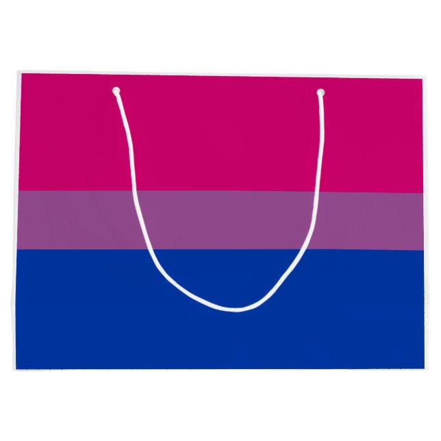 Bolsa De Regalo Grande Orgullo bisexual (Bandera Bi) (Reverso)
