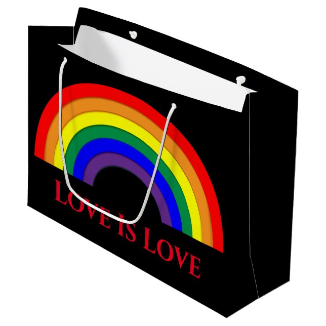 Bolsa De Regalo Grande Orgullo de Arcoíris (Angulo Anverso)
