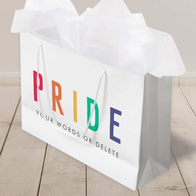 Bolsa De Regalo Grande Orgullo | El arcoiris moderno gay LGBTQ (Subido por el creador)