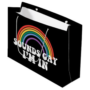 Bolsa De Regalo Grande Orgullo Gay LGBT Sonidos Arcoíris Gay Estoy Dentro