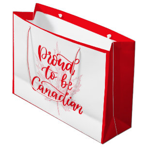 Bolsa De Regalo Grande Orgulloso de ser hoja de arce canadiense Día de