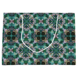 Bolsa De Regalo Grande Ornamento de color turquesa verde