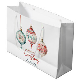Bolsa De Regalo Grande Ornamentos de estilo nórdico moderno Feliz Navidad