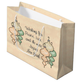 Bolsa De Regalo Grande Ornamentos de vidrio soplado en Damasco de durazno
