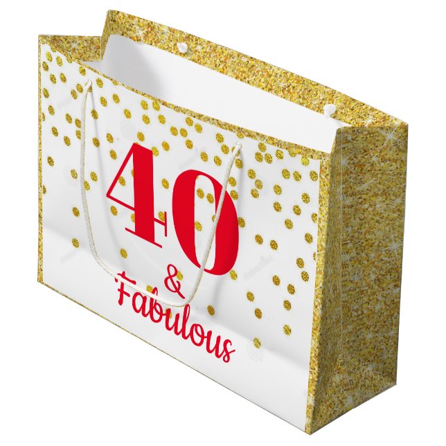 Bolsa de regalo grande - Oro hito (Angulo Anverso)