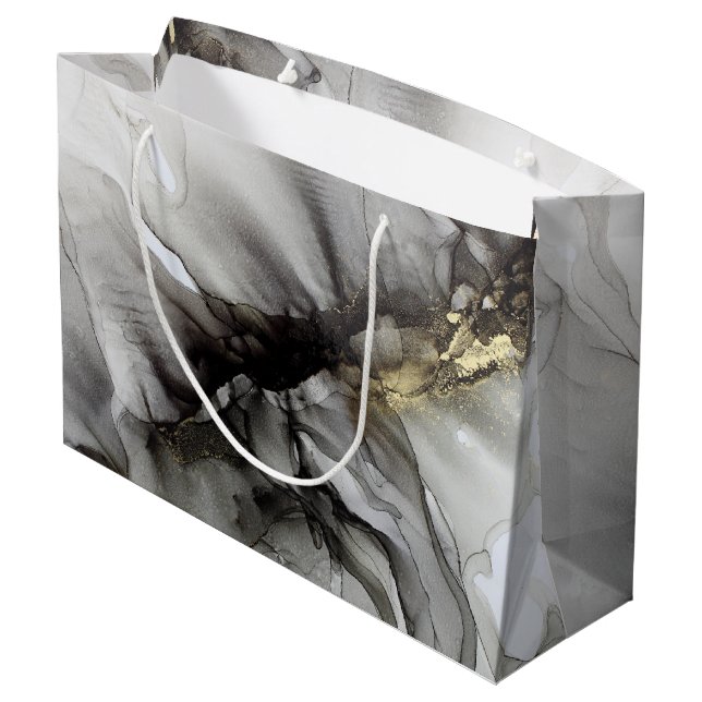 Bolsa De Regalo Grande Oro negro (Angulo reverso)