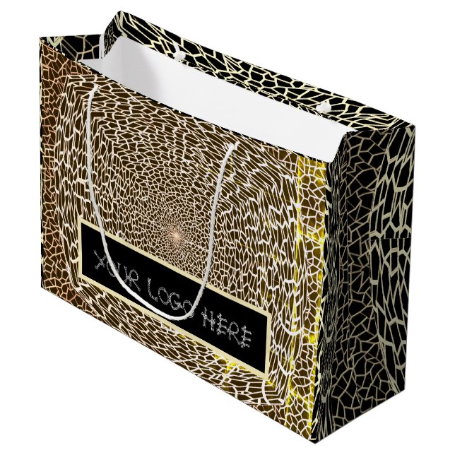 BOLSA DE REGALO GRANDE ORO Y NEGRO (Angulo Anverso)