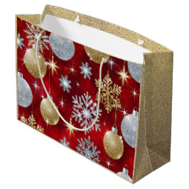 Bolsa De Regalo Grande Oro y plata