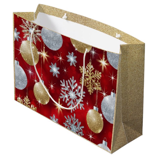 Bolsa De Regalo Grande Oro y plata (Angulo reverso)