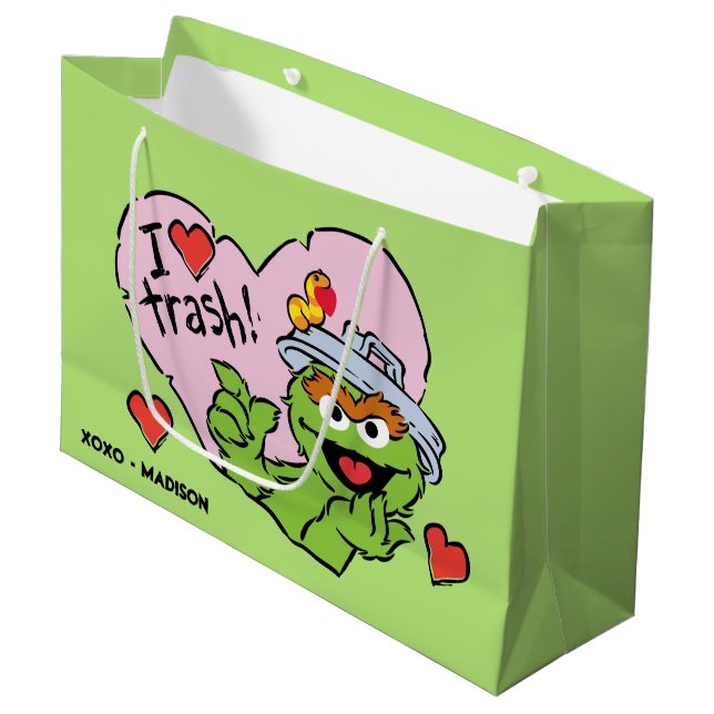 Bolsa De Regalo Grande Oscar "I love Trash" Valentine (Angulo Anverso)