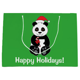 Bolsa De Regalo Grande Oso de panda con los bastones de caramelo buenas