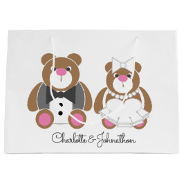 Bolsa De Regalo Grande Oso de peluche boda blanco lindo