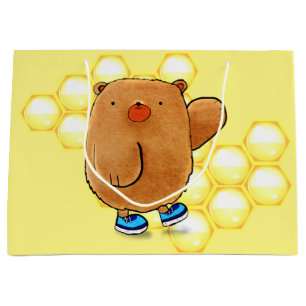 Bolsa De Regalo Grande Oso dulce de miel
