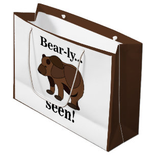 Bolsa De Regalo Grande Oso Lindo Animal Humor Divertido Cita