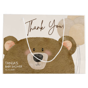 Bolsa De Regalo Grande Oso lindo Podemos anticipar Baby Shower de espera 