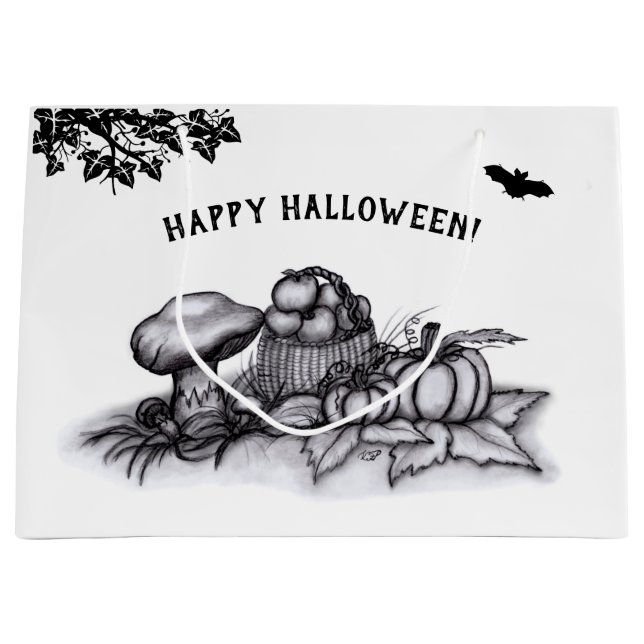 Bolsa De Regalo Grande Otoño, ¡Feliz Halloween! (Anverso)