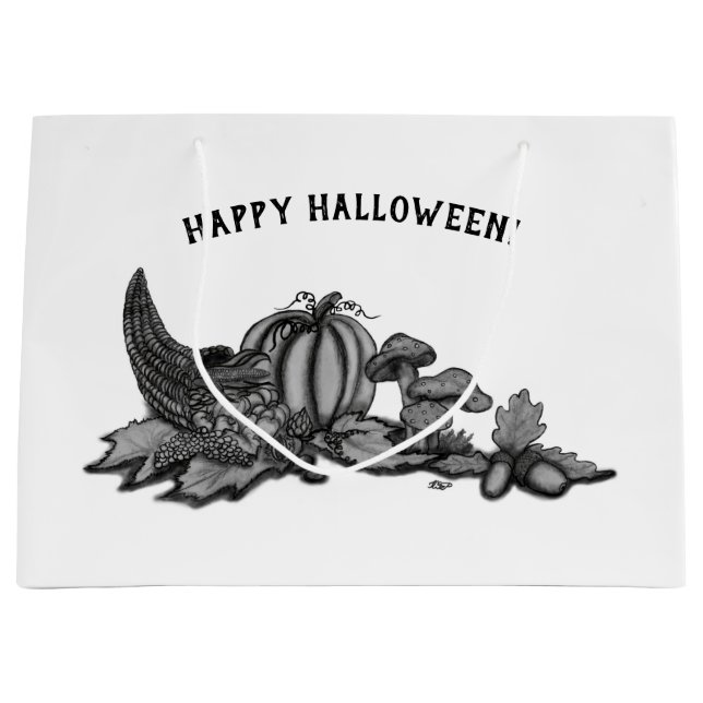 Bolsa De Regalo Grande Otoño, ¡Feliz Halloween! (Anverso)
