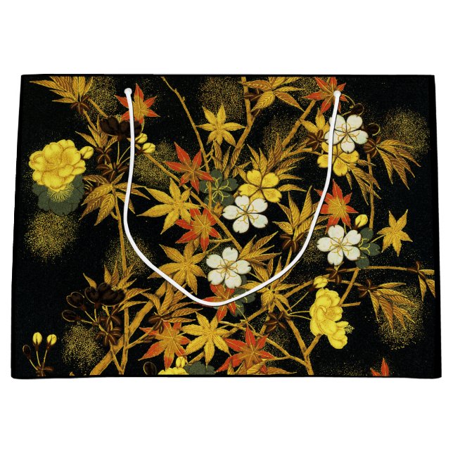 Bolsa De Regalo Grande Otoño japonés deja rico arte clásico (Anverso)