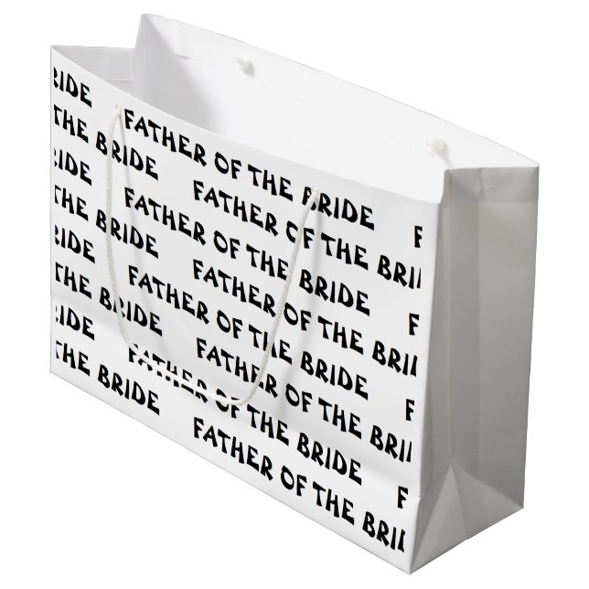 Bolsa De Regalo Grande "Padre bolso del regalo de la novia" (Angulo Anverso)