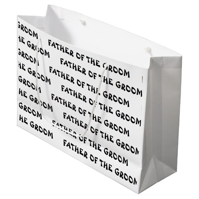 Bolsa De Regalo Grande "Padre bolso del regalo del novio" (Angulo Anverso)