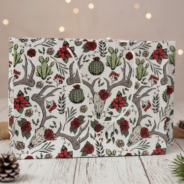 Bolsa De Regalo Grande País Navidades occidentales Floral Rombo de reno