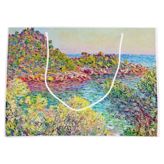 Bolsa De Regalo Grande Paisaje cerca de Monte Carlo (por Claude Monet) (Anverso)