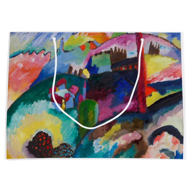 Bolsa De Regalo Grande Paisaje con chimenea de fábrica, Wassily Kandinsky (Anverso)