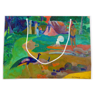 Bolsa De Regalo Grande Paisaje con Peacocks, Gauguin