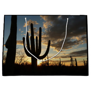 Bolsa De Regalo Grande Paisaje del desierto de Saguaro Sunset II Arizona