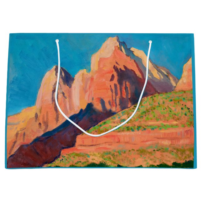 Bolsa De Regalo Grande Paisaje, Parque Nacional de Zion, por Maynard Dixo (Anverso)