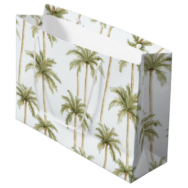 Bolsa De Regalo Grande Palmeras Tropicales (Angulo Anverso)