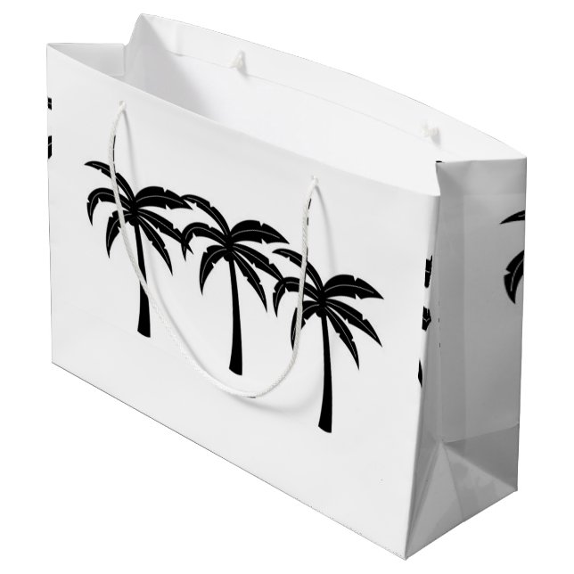 Bolsa De Regalo Grande Palmeras tropicales (Angulo reverso)