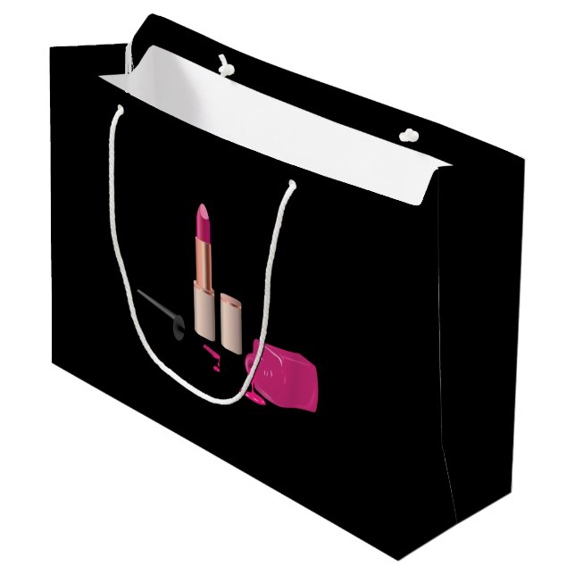 Bolsa De Regalo Grande Palo de labios de glam rosado y belleza polaca de  (Angulo Anverso)