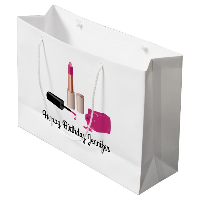 Bolsa De Regalo Grande Palo de labios de glam rosado y belleza polaca de  (Angulo Anverso)