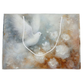 Bolsa De Regalo Grande Paloma de Boda Floral