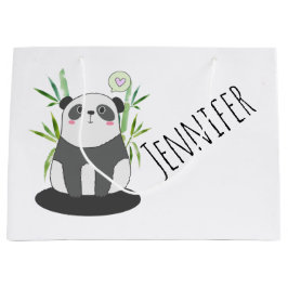Bolsa De Regalo Grande Panda blanco y negro lindo en Bambú