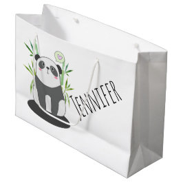 Bolsa De Regalo Grande Panda blanco y negro lindo en Bambú