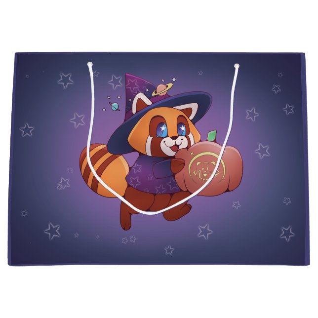 Bolsa De Regalo Grande Panda espacial Halloween (Anverso)