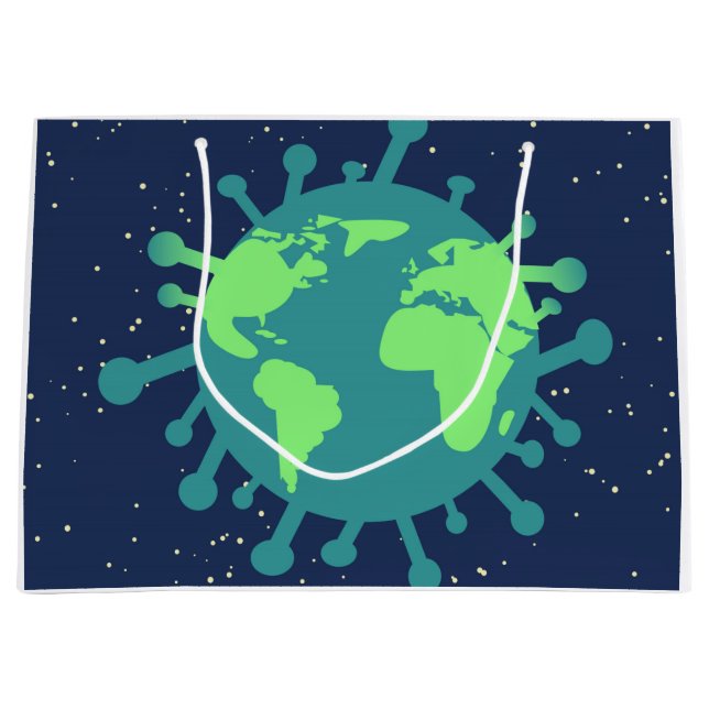 Bolsa De Regalo Grande Pandemia global (partícula viral) (infección viral (Anverso)