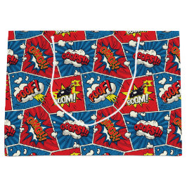 Bolsa De Regalo Grande Paneles de historietas de arte pop