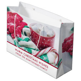 Bolsa De Regalo Grande Pantalones de mariscos de cacao caliente y Navidad