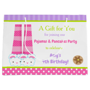 Bolsa De Regalo Grande Pantuflas de conejo pijamas y crepes Fiesta de cum
