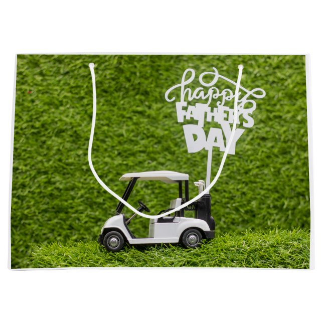 Bolsa De Regalo Grande Papá golf en regalo del día del padre para papá (Anverso)