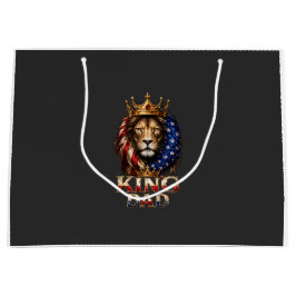 Bolsa De Regalo Grande Papá León de la Bandera Americana 