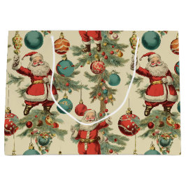 Bolsa De Regalo Grande Papá Noel y adornos kitsch