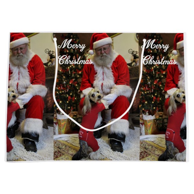 Bolsa De Regalo Grande Papas Santa (Anverso)