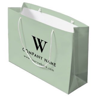 Bolsa De Regalo Grande Papel de compras promocional verde del logotipo em
