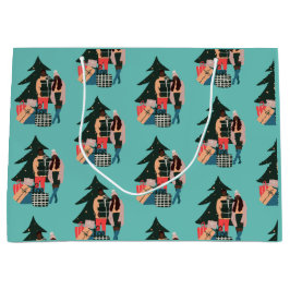 Bolsa De Regalo Grande Papel de envolver de la primera pareja negra en Na