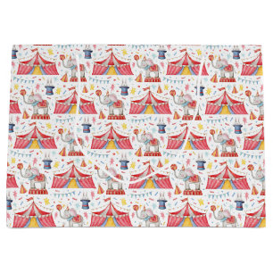 Bolsa De Regalo Grande Papel de regalo Circus Carnival Big Top